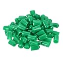 uxcell 100pcs Rubber End Caps 13mm ID Vinyl Cap Cover Screw Protectors Dark Green