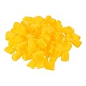 uxcell 100pcs Rubber End Caps 15mm ID Vinyl Cap Cover Screw Protectors Yellow