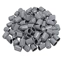 uxcell 100pcs Rubber End Caps 15mm ID Vinyl PVC Round Tube Bolt Cap Cover Screw Thread Protectors Grey