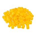 uxcell 100pcs Rubber End Caps 16mm ID Vinyl Cap Cover Screw Protectors Yellow