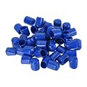 uxcell 100pcs Rubber End Caps 16mm ID Vinyl Round Tube Bolt Cap Cover Screw Thread Protectors Blue