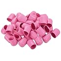 uxcell 100pcs Rubber End Caps 16mm(5/8 inch) ID Vinyl PVC Round Tube Bolt Cap Cover Screw Thread Protectors Pink
