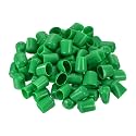 uxcell 100pcs Rubber End Caps 16mm ID Vinyl Cap Cover Screw Protectors Dark Green
