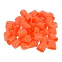 uxcell 100pcs Rubber End Caps 16mm ID Vinyl Round Tube Bolt Cap Cover Screw Thread Protectors Orange