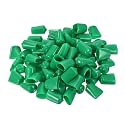 uxcell 100pcs Rubber End Caps 18mm ID Vinyl Cap Cover Screw Protectors Dark Green