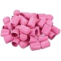 uxcell 100pcs Rubber End Caps 19mm(3/4 inch) ID Vinyl PVC Round Tube Bolt Cap Cover Screw Thread Protectors Pink