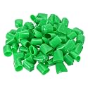 uxcell 100pcs Rubber End Caps 19mm ID Vinyl Cap Cover Screw Protectors Green