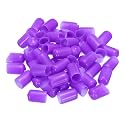 uxcell 100pcs Rubber End Caps 12mm ID Vinyl Round Tube Bolt Cap Cover Screw Thread Protectors Purple