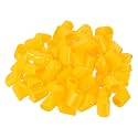 uxcell 100pcs Rubber End Caps 19mm ID Vinyl Cap Cover Screw Protectors Yellow