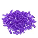 uxcell 100pcs Rubber End Caps 5mm ID Vinyl Round Tube Bolt Cap Cover Screw Thread Protectors Purple