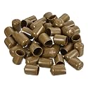 uxcell 100pcs Rubber End Caps 19mm(3/4") ID Vinyl PVC Round Tube Bolt Cap Cover Screw Thread Protectors Light Brown