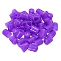 uxcell 100pcs Rubber End Caps 16mm ID Vinyl Round Tube Bolt Cap Cover Screw Thread Protectors Purple