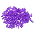 uxcell 100pcs Rubber End Caps 4mm ID Vinyl Round Tube Bolt Cap Cover Screw Thread Protectors Purple
