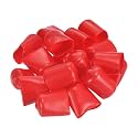 uxcell 100pcs Rubber End Caps 19mm(3/4") ID Vinyl PVC Round Tube Bolt Cap Cover Screw Thread Protectors Red