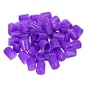 uxcell 100pcs Rubber End Caps 19mm ID Vinyl Round Tube Bolt Cap Cover Screw Thread Protectors Purple