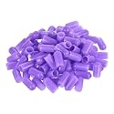 uxcell 100pcs Rubber End Caps 7mm(1/4") ID Vinyl PVC Round Tube Bolt Cap Cover Screw Thread Protectors Purple