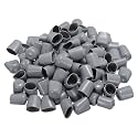 uxcell 100pcs Rubber End Caps 19mm(3/4") ID Vinyl PVC Round Tube Bolt Cap Cover Screw Thread Protectors Grey