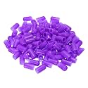 uxcell 100pcs Rubber End Caps 10mm ID Vinyl Round Tube Bolt Cap Cover Screw Thread Protectors Purple