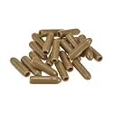 uxcell 100pcs Rubber End Caps 2.5mm ID Vinyl PVC Round Tube Bolt Cap Cover Screw Thread Protectors Light Brown