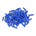 uxcell 100pcs Rubber End Caps 2.5mm ID Vinyl Round Tube Bolt Cap Cover Screw Thread Protectors Blue