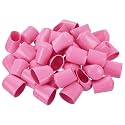 uxcell 100pcs Rubber End Caps 20mm ID Vinyl PVC Round Tube Bolt Cap Cover Screw Thread Protectors Pink