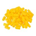uxcell 100pcs Rubber End Caps 10mm ID Vinyl Cap Cover Screw Protectors Yellow