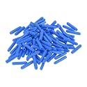 uxcell 100pcs Rubber End Caps 2mm ID Vinyl Round Tube Bolt Cap Cover Screw Thread Protectors Light Blue