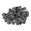 uxcell 100pcs Rubber End Caps 19mm(3/4") ID Vinyl PVC Round Tube Bolt Cap Cover Screw Thread Protectors Dark Grey
