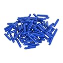 uxcell 100pcs Rubber End Caps 2mm ID Vinyl Round Tube Bolt Cap Cover Screw Thread Protectors Blue