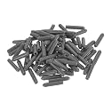 uxcell 100pcs Rubber End Caps 2mm(1/16") ID Vinyl PVC Round Tube Bolt Cap Cover Screw Thread Protectors Dark Grey