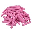 uxcell 100pcs Rubber End Caps 2mm ID Vinyl PVC Round Tube Bolt Cap Cover Screw Thread Protectors Pink