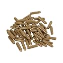uxcell 100pcs Rubber End Caps 2mm ID Vinyl PVC Round Tube Bolt Cap Cover Screw Thread Protectors Light Brown