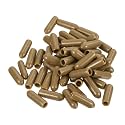 uxcell 100pcs Rubber End Caps 3.5mm(1/8") ID Vinyl PVC Round Tube Bolt Cap Cover Screw Thread Protectors Light Brown