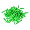 uxcell 100pcs Rubber End Caps 3mm ID Vinyl Cap Cover Screw Protectors Green