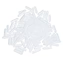 uxcell 100pcs Rubber End Caps 3mm(1/8") ID Vinyl PVC Round Tube Bolt Cap Cover Screw Thread Protectors Clear