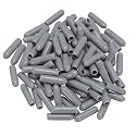 uxcell 100pcs Rubber End Caps 3mm(1/8") ID Vinyl PVC Round Tube Bolt Cap Cover Screw Thread Protectors Grey
