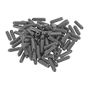 uxcell 100pcs Rubber End Caps 3mm(1/8") ID Vinyl PVC Round Tube Bolt Cap Cover Screw Thread Protectors Dark Grey