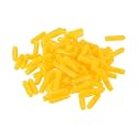 uxcell 100pcs Rubber End Caps 3mm ID Vinyl Cap Cover Screw Protectors Yellow
