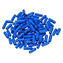 uxcell 100pcs Rubber End Caps 4.5mm ID Vinyl PVC Round Tube Bolt Cap Cover Screw Thread Protectors Blue