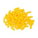 uxcell 100pcs Rubber End Caps 4mm ID Vinyl Cap Cover Screw Protectors Yellow