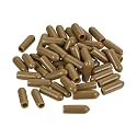 uxcell 100pcs Rubber End Caps 4mm(3/16") ID Vinyl PVC Round Tube Bolt Cap Cover Screw Thread Protectors Light Brown