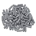 uxcell 100pcs Rubber End Caps 4mm ID Vinyl PVC Round Tube Bolt Cap Cover Screw Thread Protectors Grey