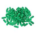 uxcell 100pcs Rubber End Caps 5.5mm ID Vinyl Cap Cover Screw Protectors Dark Green