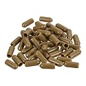 uxcell 100pcs Rubber End Caps 5.5mm ID Vinyl PVC Round Tube Bolt Cap Cover Screw Thread Protectors Light Brown