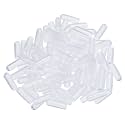 uxcell 100pcs Rubber End Caps 5mm(3/16") ID Vinyl PVC Round Tube Bolt Cap Cover Screw Thread Protectors Clear