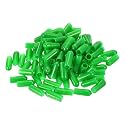 uxcell 100pcs Rubber End Caps 5mm ID Vinyl Cap Cover Screw Protectors Green