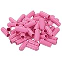 uxcell 100pcs Rubber End Caps 5mm(3/16 inch) ID Vinyl PVC Round Tube Bolt Cap Cover Screw Thread Protectors Pink