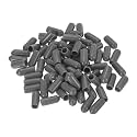 uxcell 100pcs Rubber End Caps 5mm(3/16") ID Vinyl PVC Round Tube Bolt Cap Cover Screw Thread Protectors Dark Grey