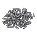 uxcell 100pcs Rubber End Caps 6mm(1/4") ID Vinyl PVC Round Tube Bolt Cap Cover Screw Thread Protectors Dark Grey