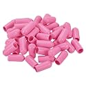 uxcell 100pcs Rubber End Caps 6mm(1/4 inch) ID Vinyl PVC Round Tube Bolt Cap Cover Screw Thread Protectors Pink